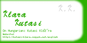 klara kutasi business card